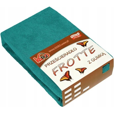 KARO Froté prostěradlo s gumou tmavě tyrkysové 016 silné 200g/m2 80x200