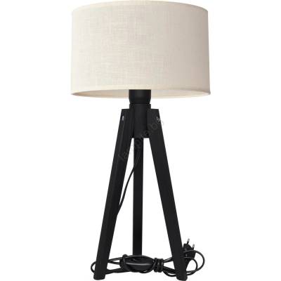 Helam Настолна лампа ALBA 1xE27/15W/230V кремавa/дъб (HE1431)