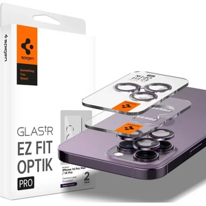 SPIGEN Капак за камера SPIGEN OPTIK. TR EZ FIT защитно стъкло 2 пак за iPhone 14 Pro / 14 Pro Max тъмно лилав (AGL05597)