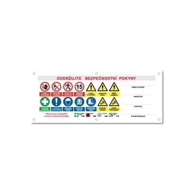 AREÁL STAVBY 1 bezpečnostní banner - 100x40 cm
