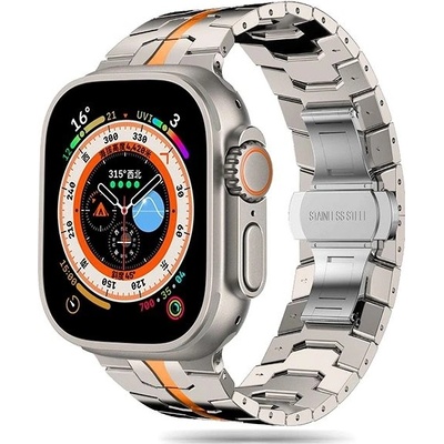 Tech-Protect Stainless Line Apple Watch 42/44/45/49 mm, titanium/orange TEC697311