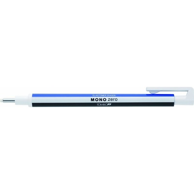 Tombow Gumovacia ceruzka Mono Zero, 2,3 mm, modrá/biela/čierna