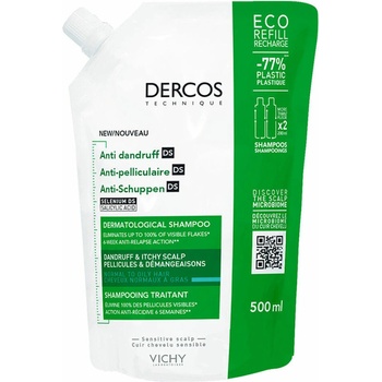 Vichy Dercos Anti Dandruff DS Greasy šampón náplň 500 ml