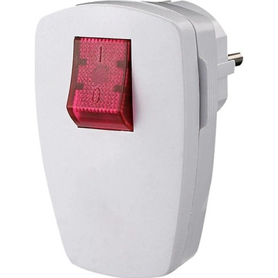 Bachmann 911.273 zástrčka SchuKo plast s vypínačom 250 V biela IP20