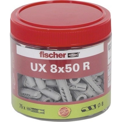 Fischer Univerzálne uzlovacie hmoždinky UX 8 x 50 R v dóze, 75 ks
