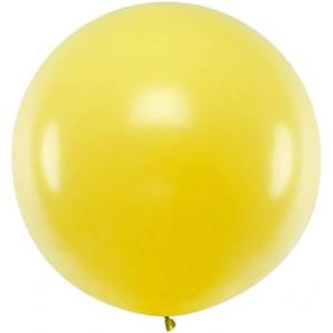 Party Deco Голям Латексов Балон, Пастел, Жълто, 1м (olbo-006)