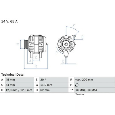 generátor BOSCH 0 986 040 671