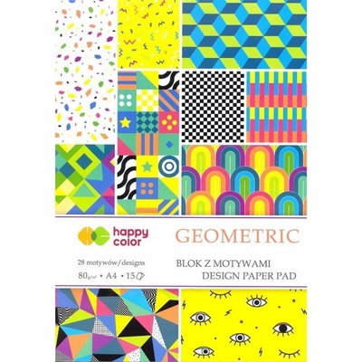 Papíry s potiskem A4 80g 28 motivů GEOMETRIC