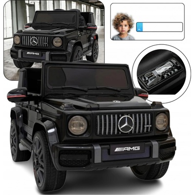 Joko elektrické autíčko Mercedes G63 AMG penové kolesá kožené sedadlorádio čierna