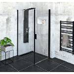 POLYSAN Zoom Black - Душ ъгъл 80x90 см, L/R вариант, Antidrop, прозрачно стъкло/матово черно ZL1280BZL3290B (ZL1280BZL3290B)