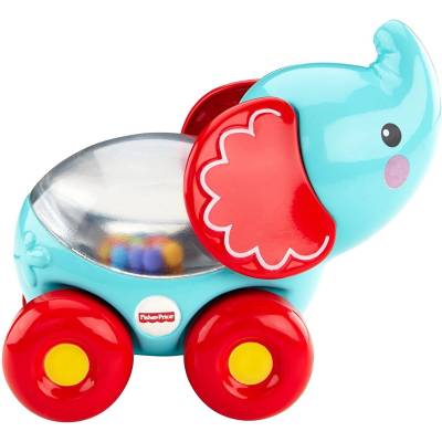 Mattel Тракаща музикална играчка Fisher Price - Poppity Pop, слонче (BGX29)