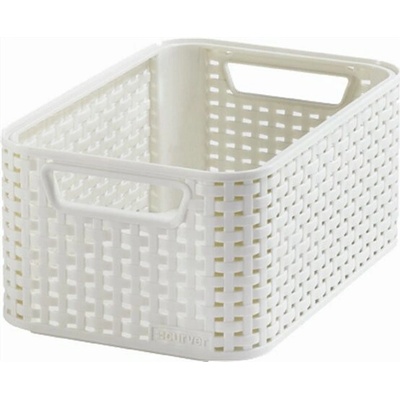 CURVER Odkladací box, s efektom rattanu, 7 l, béžová Style S