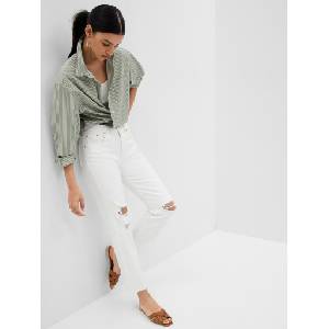 GAP Дънки High Rise Cheeky Straight GAP GAP | Byal | ЖЕНИ | XS