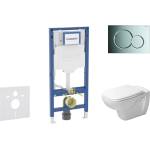 Geberit Duofix - Комплект за монтаж пред стена, тоалетна чиния D-Code и седалка със система „softclose, бутон Sigma01, лъскав хром SANI11CP1101 (SANI11CP1101)