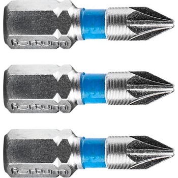 Fortum кръстат накрайник Pozidriv, комплект от 3, PZ 1 x 25 мм, S2 4741301 (4741301)