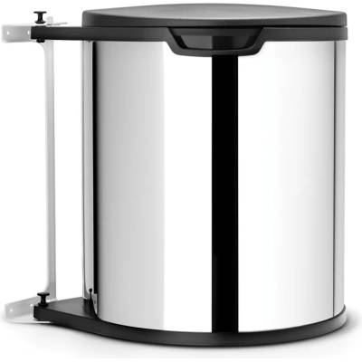 Кош за смет за вграждане Brabantia Built-In Brilliant Steel, 15 л (BRABANTIA 647044)