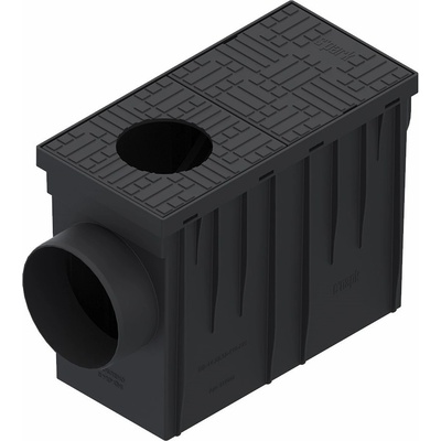 Vodaland Easy Lapač střešních splavenin 90 - 110 mm s bočním odtokem DN110 černý