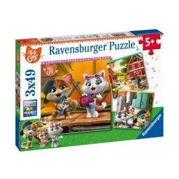 Ravensburger Пъзел Ravensburger 3х49 части - Добре дошли 44 котки, 7005013