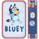 Bluey Ученически несесер с две отделения и съдържание Bluey Blue (260331)