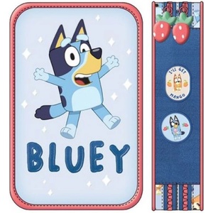 Bluey Ученически несесер с две отделения и съдържание Bluey Blue (260331)