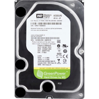 WD AV Green Power 3TB , SATA/300, 64MB, WD30EURS