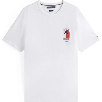 Tommy Hilfiger Тениска Tommy Hilfiger Men's Palm Palm Print Breathable T-Shirt - White YBR