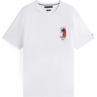 Tommy Hilfiger Тениска Tommy Hilfiger Men's Palm Palm Print Breathable T-Shirt - White YBR