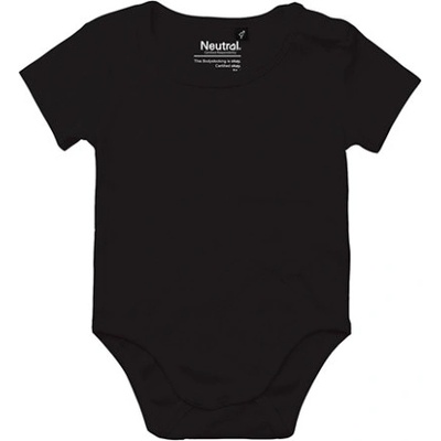 Neutral Dojčenské body s krátkym rukávom NE Black