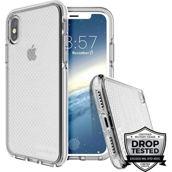 Prodigee Safetee Case - хибриден кейс с висока степен на защита за iPhone XS, iPhone X (сребрист)