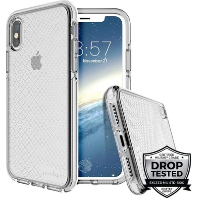 Prodigee Safetee Case - хибриден кейс с висока степен на защита за iPhone XS, iPhone X (сребрист)