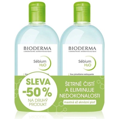 Bioderma Sebium H2O micelární odličovací voda 2 x 250 ml dárková sada
