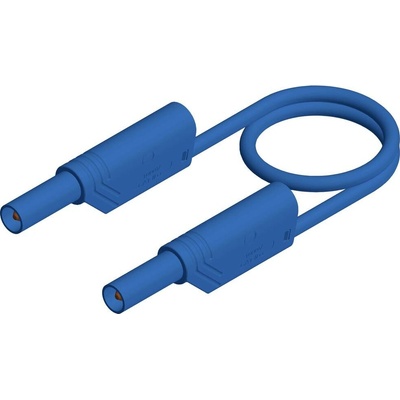 4 mm safety test lead, 2x stackable plugs, 1 mm², 200 cm