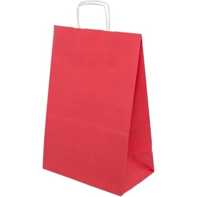 Farebná taška papierová 240x100x320mm - červená - 13.0130