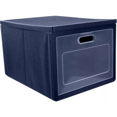 ORDINETT Box úložný 31 l skladací modrý 41 × 31 × 25 cm