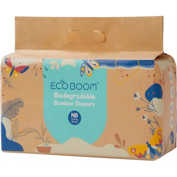 Image 1 of Eco Boom Бебешки бамбукови пелени Eco Boom - Pure, размер 0 (NB), 34 броя (ECO BOOM)