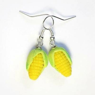 CircusMind náušnice Fimo kukuřice S2531