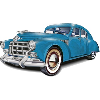 DIMEX ART s. r. o Флизелинов фототапет ретро синя кола 375 x 250 см