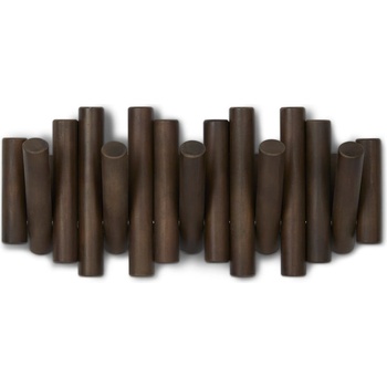 Umbra Тъмнокафява стенна закачалка от масивен бор Picket - Umbra (1011471-746)