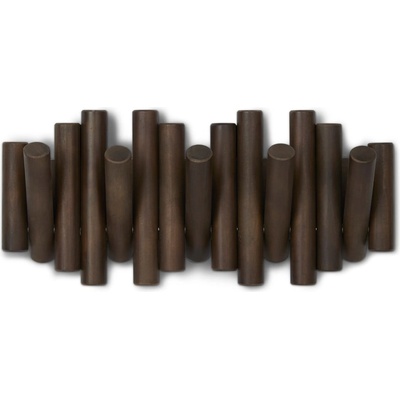 Umbra Тъмнокафява стенна закачалка от масивен бор Picket - Umbra (1011471-746)