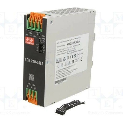 MEAN WELL XDR-240-36LA Napájecí zdroj: spínaný; na lištu DIN; 240W; 36VDC; 0÷6,66A; OUT: 1