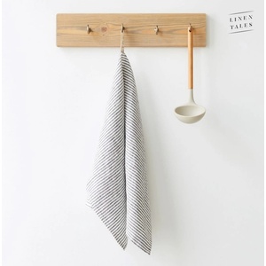 Linen Tales Ленена кърпа за съдове 45x65 cm Thin Black Stripes - Linen Tales (LT-KT-45x65-THS)