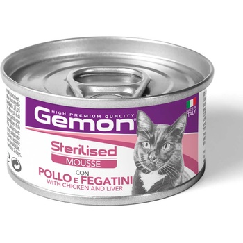 Gemon Sterilised Cat Chicken and Liver мус за кастрирани котки - 0.085кг