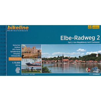 cykloatlas Elbe-Radweg 2 Magdeburg-Cuxhaven 1:75 t. německy