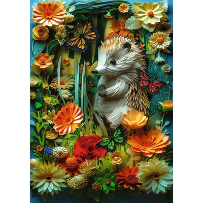 Trefl - Puzzle 3D efekt Paper Art Hedgehog - 1 000 piese