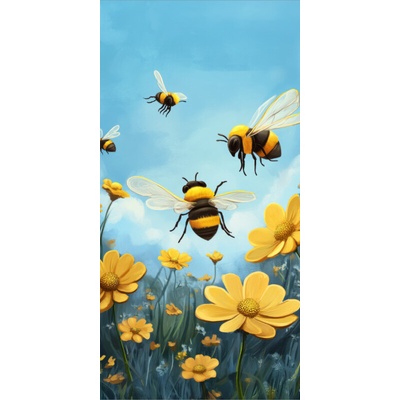 Takoy Panel na ušití rychleschnoucí osušky 80x160 včely