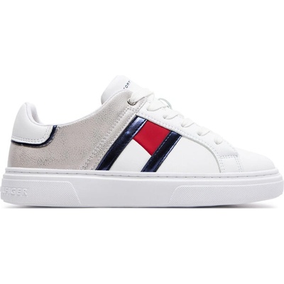 Tommy Hilfiger Сникърси Tommy Hilfiger Flag Low Cut Lace-Up Sneaker T3A9-33201-1355 S Бял (Flag Low Cut Lace-Up Sneaker T3A9-33201-1355 S)
