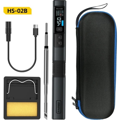 FNIRSI Преносим интелигентен поялник fnirsi hs-02b / черен (hs-02b)