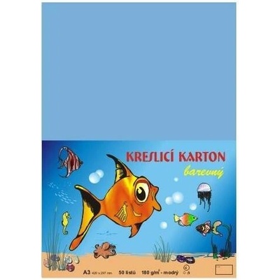 Kreslící karton světle modrý A3 180gr. / 50 ks