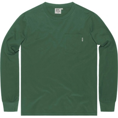 Vintage Industries košile s dlouhým rukávem Grant pocket jasně zelená