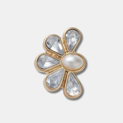 Odznáček Jibbitz – Half Gem Floral with Pearl